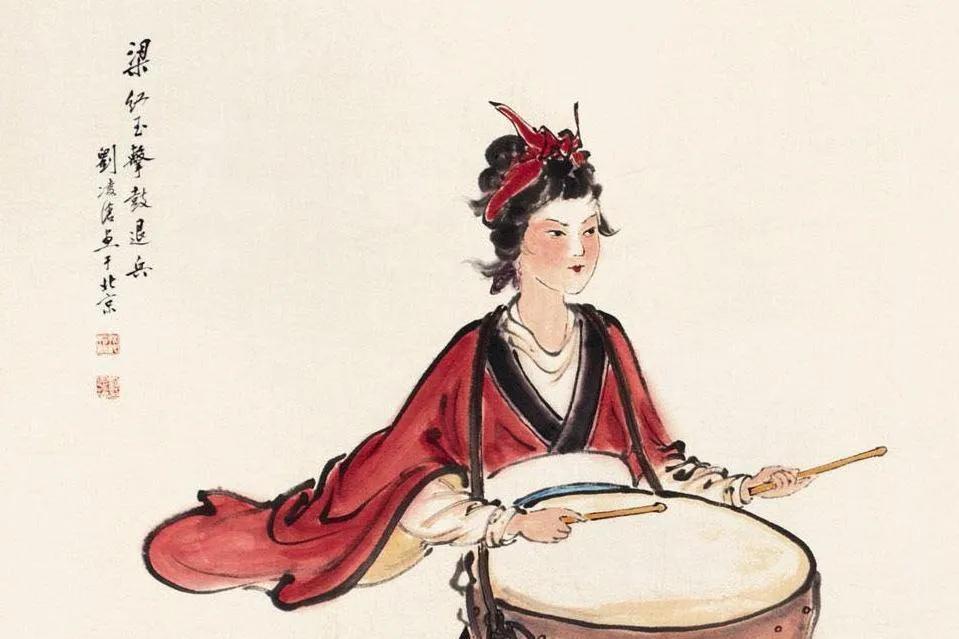 1135年，33岁的营伎梁红玉遭遇金军埋伏，腹部受伤，血流不止，最后精疲力竭掉下
