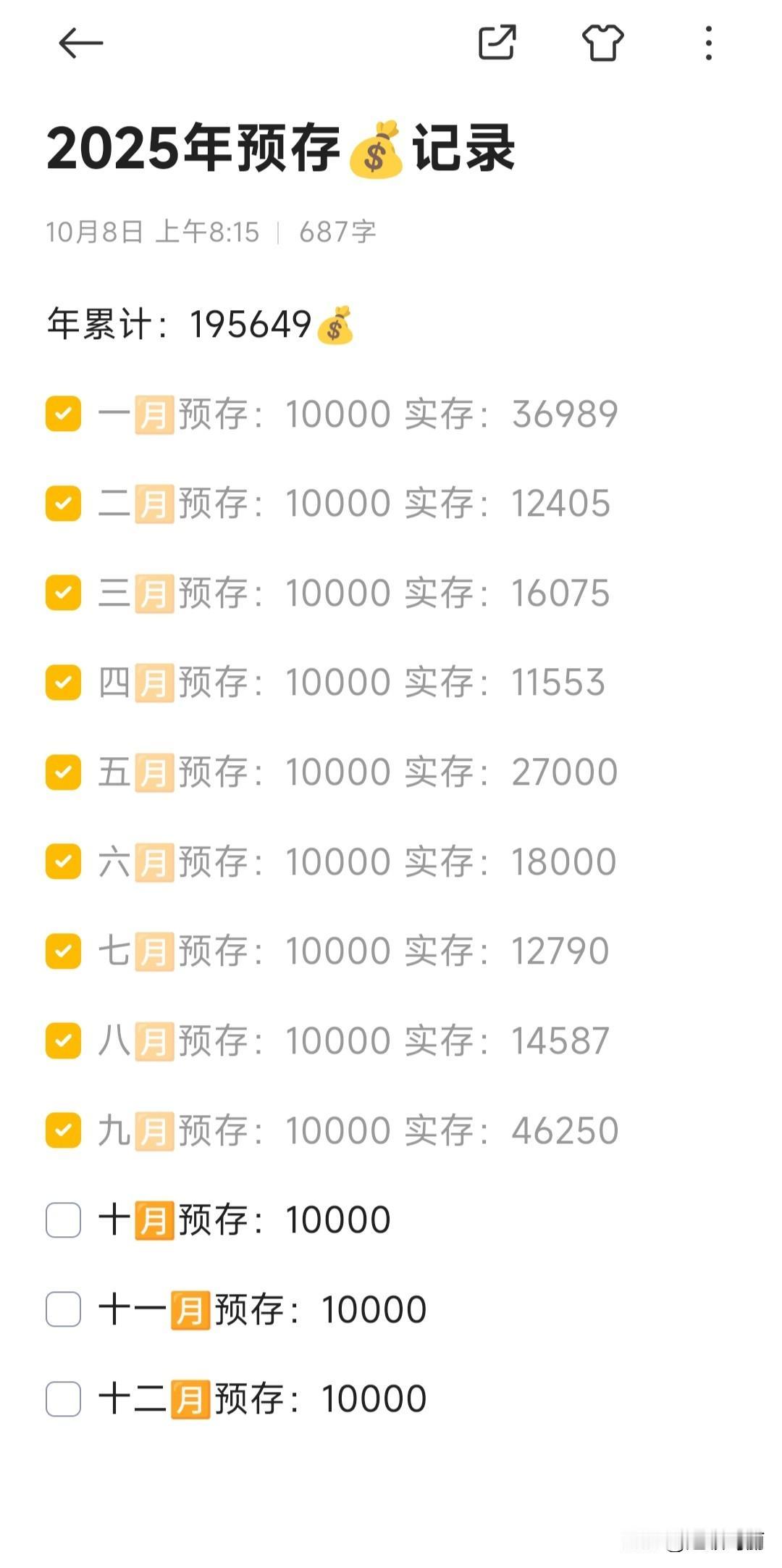 以前月月光，收了房租、发了工资就到处花到处玩……终于在25年决定存小💰💰年初