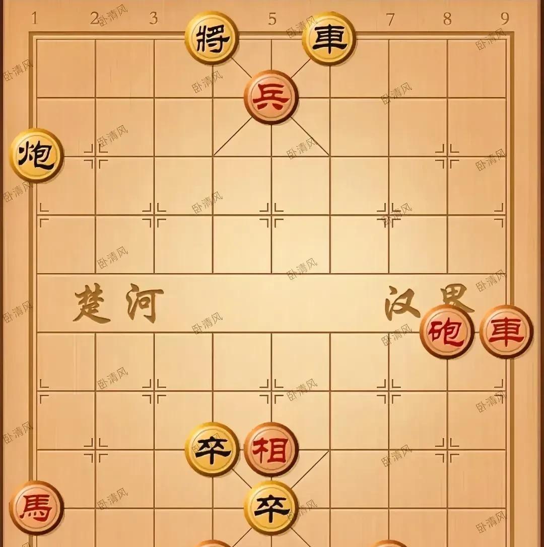 这是一盘江湖残局，破解难度较大。盘面上红棋双车马炮实力强大，还有一兵占了花心限制