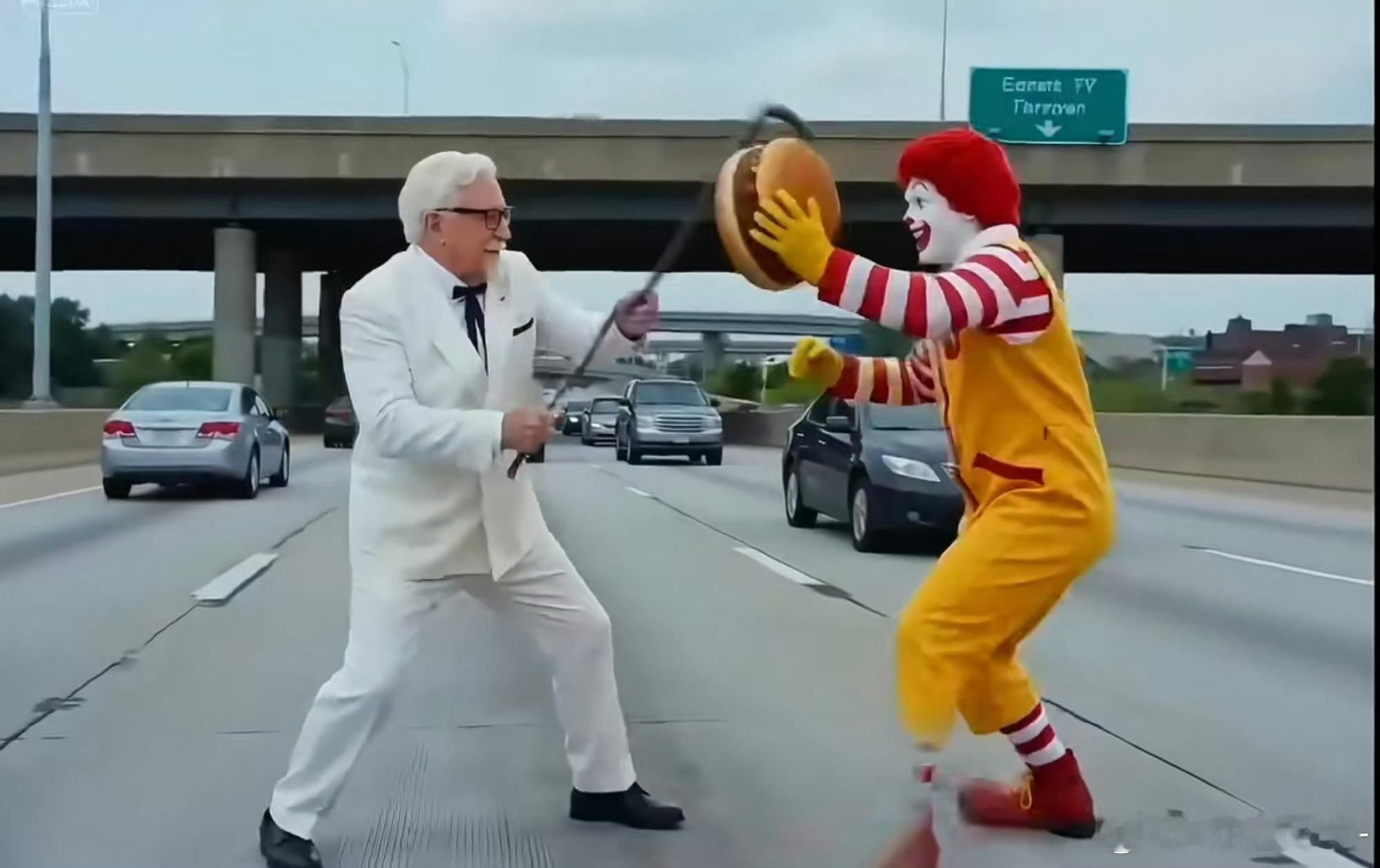 麦当劳肯德基宿敌cp原来是AI生成的，我差点就当真了万一如果出联名套餐，大家有