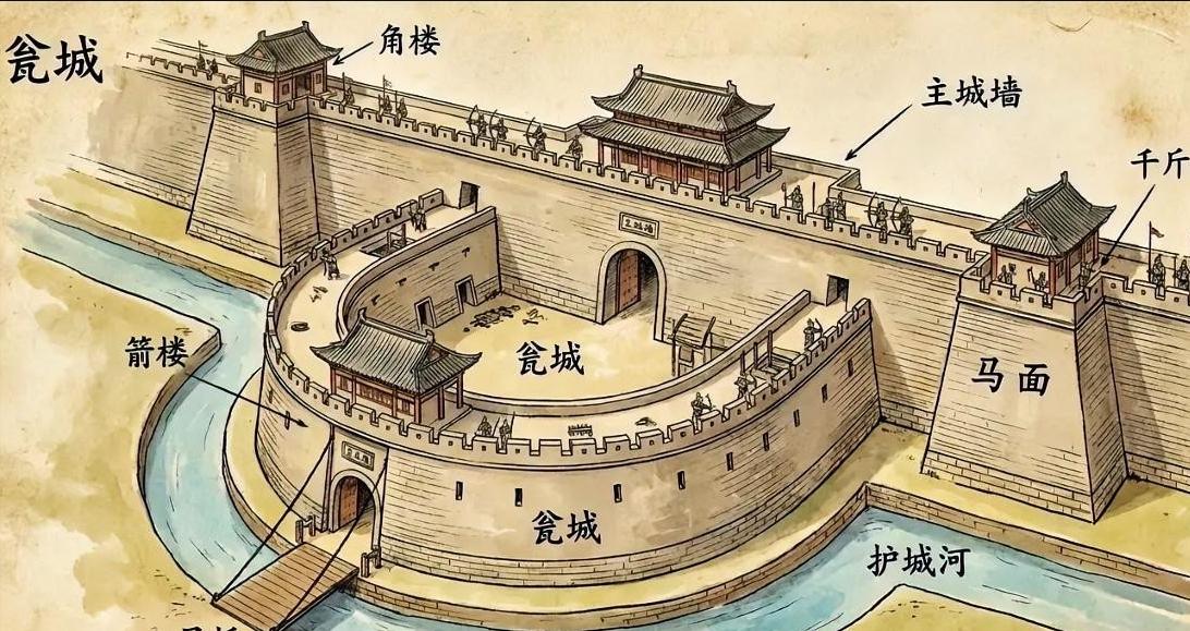 古代瓮城到底是怎么守护城池的？瓮城不是随便修的一个小圈子，它是和主城墙连在一