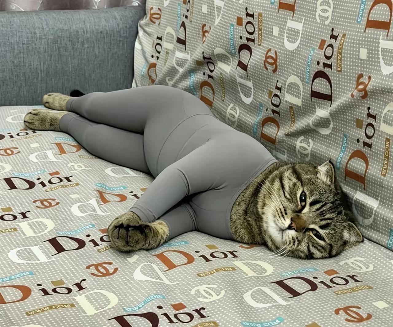 穿上我秋裤的猫子很销魂.
