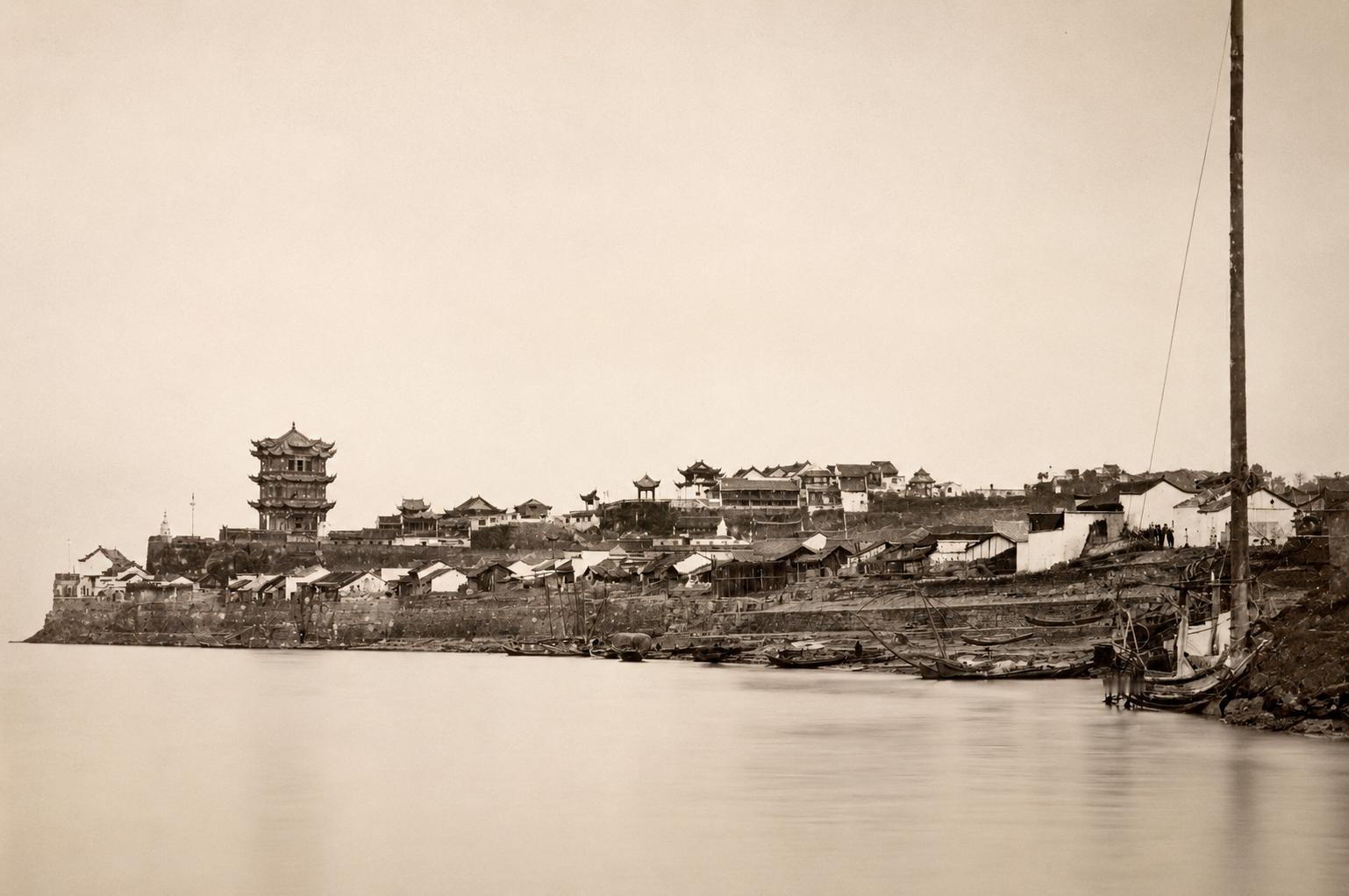 1874年，武汉，长江南岸边（黄鹤楼）