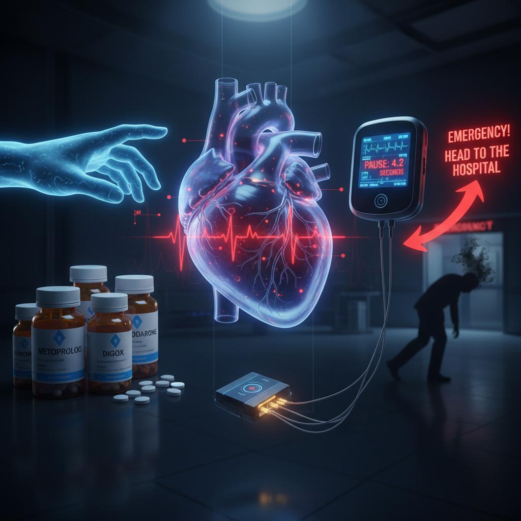 首先要做两件事：1️⃣排查药物：是不是降低心率的药吃多了？比如说美托洛尔、比