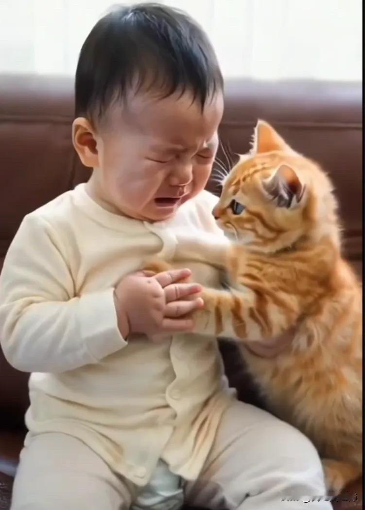 全网都被感动了。主人一家都出去干活了，把小宝宝独自留在家中。小宝宝当时正在睡觉，