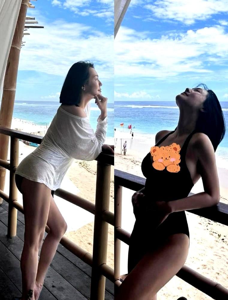 小S这基因……好的真是一点没给自己留啊！1米58的妈，和三个女儿站一块儿，直