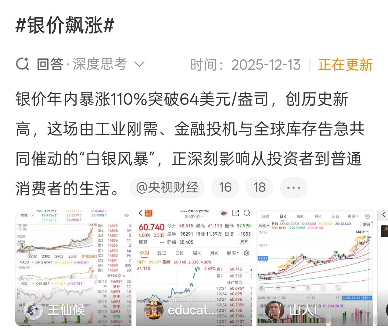 简直邪修，黄金炒到天花板炒不动了，对白银动手了银价飙涨