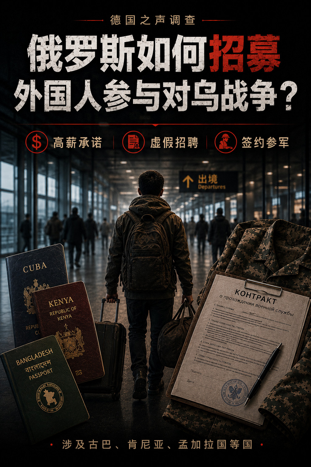 德国之声报道，俄罗斯如何招募外国人参与对乌战争莫斯科正加紧从世界上最贫穷的国家招