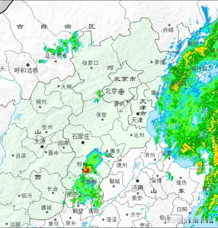 【京津冀降水实况】昨天白天到夜间，我省大部出现降水天气，降水量分布不均，与预报基