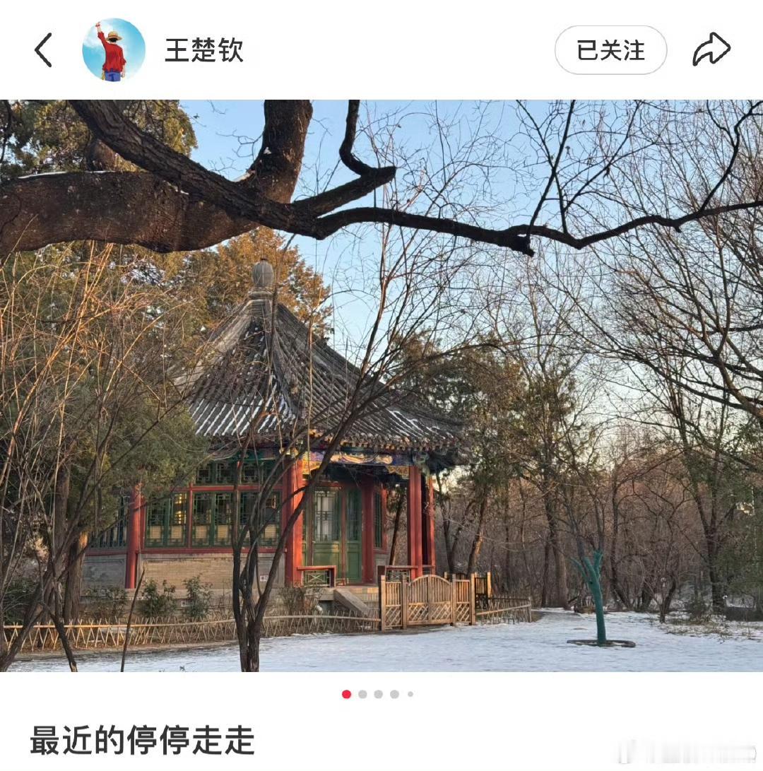 哇！王楚钦在小红薯发了动态了[笑着哭]，看来近期主打休养生息的王楚钦打卡了鲁斯亭