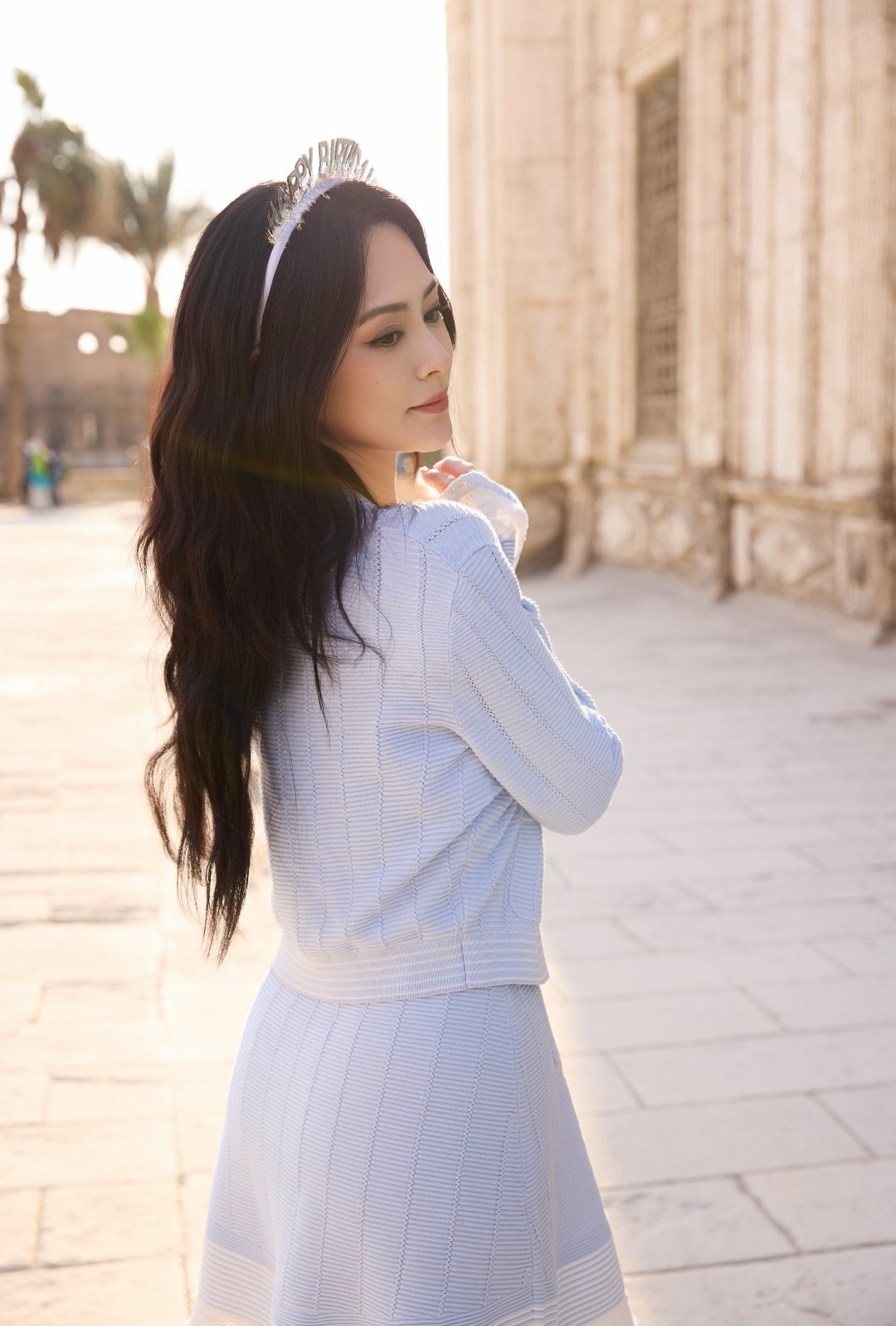 钟欣潼蓝色穿搭日常～