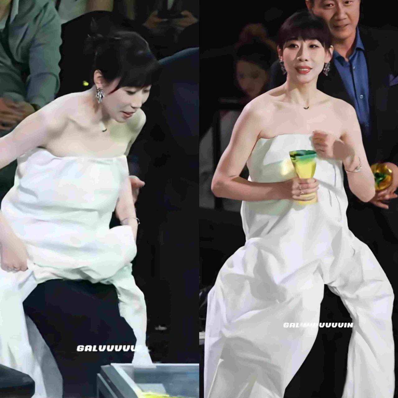 任素汐领奖裙摆高撩，观众惊呼走光，结果竟是裤装设计2025年12月24日，