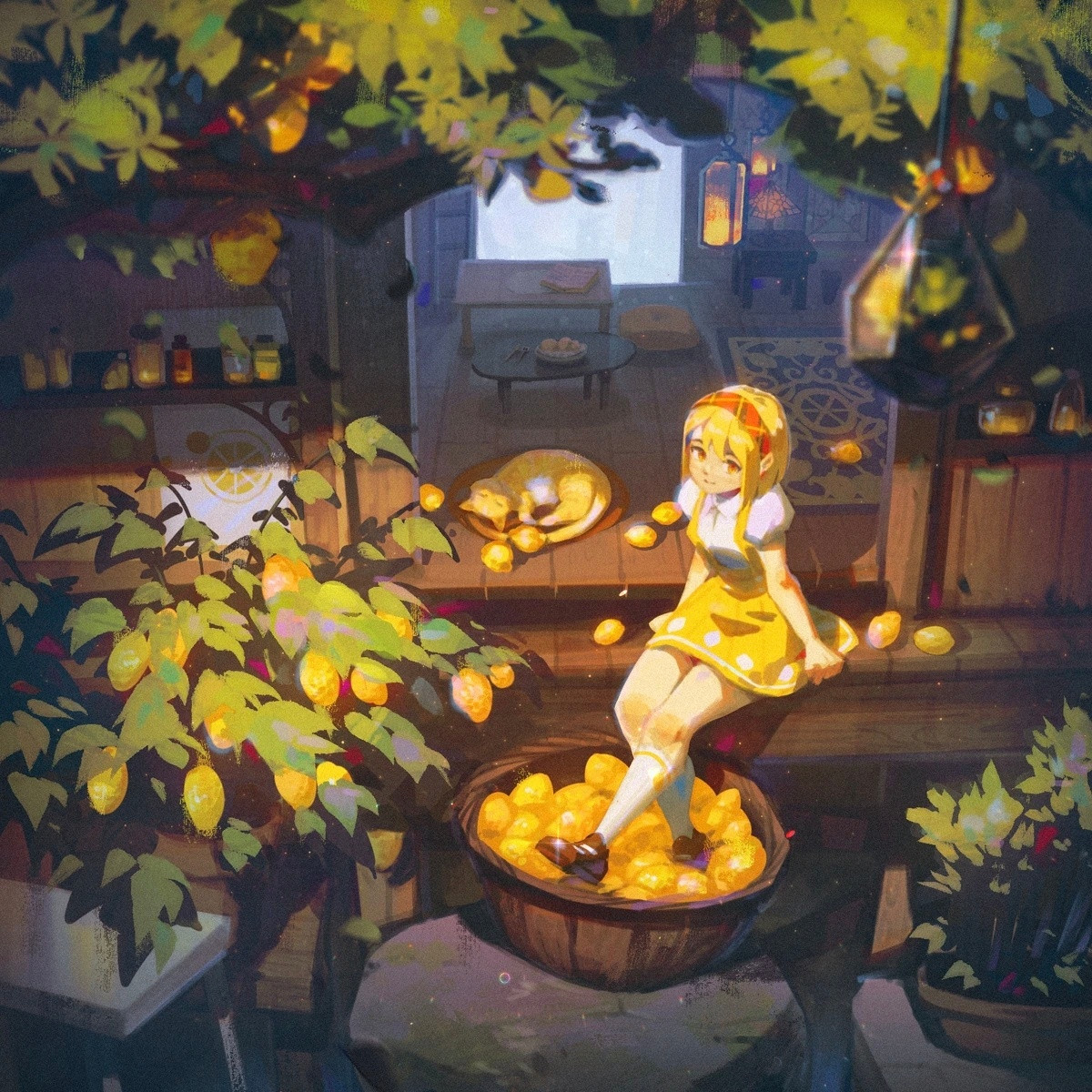 动漫动漫壁纸一组奇幻场景人物插画。​​​