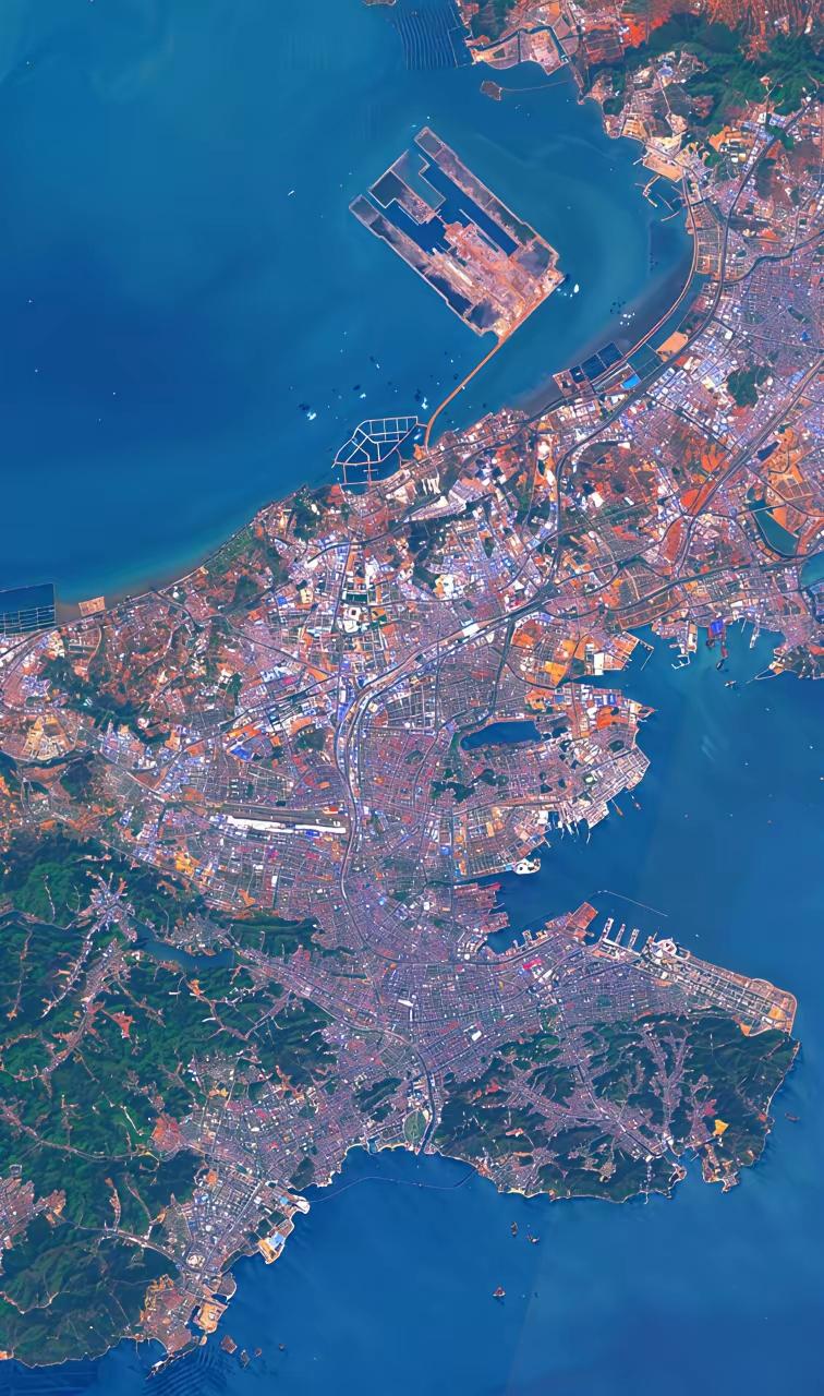 大连市高清卫星图