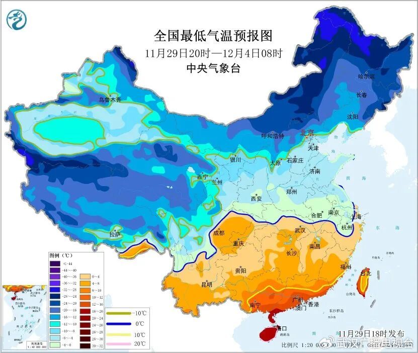 最低-1℃! 寒潮预警! 即将抵达湖北