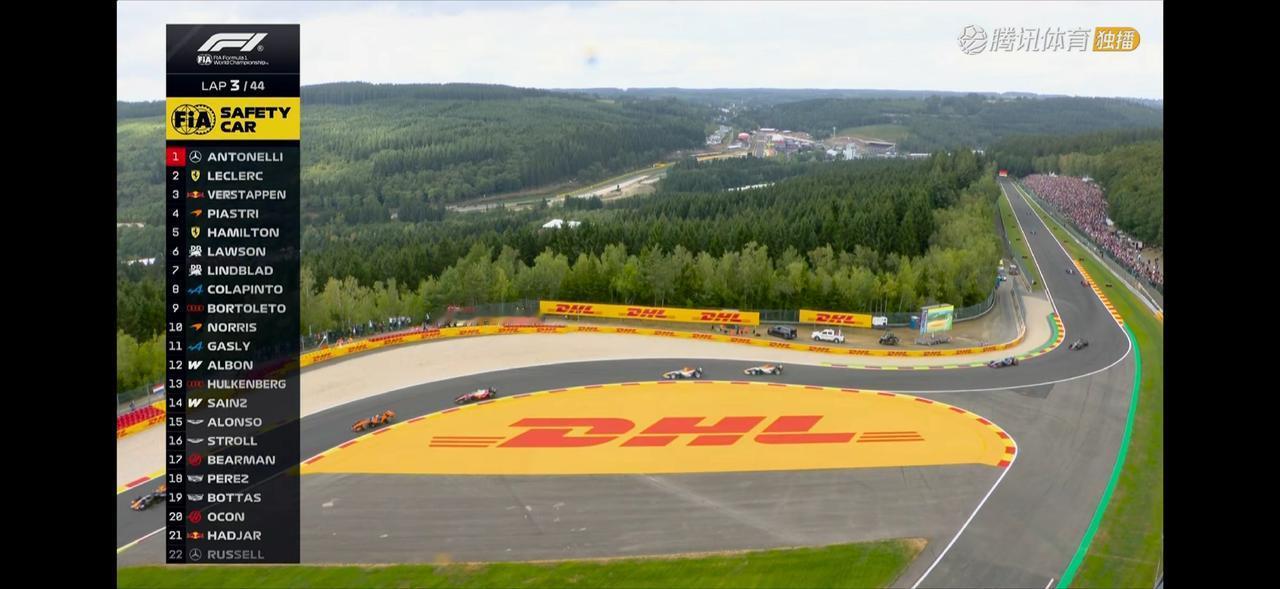2026F1比利时大奖赛，一开始就这么刺激吗？起步阶段就是一锅粥。回放显示，在第