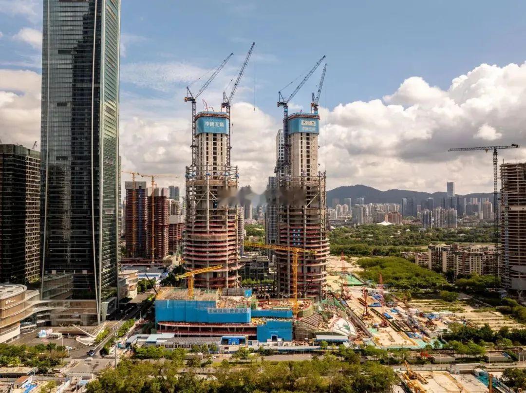 深圳又一新地标，深圳湾超级总部基地C塔项目，最高400米，目前建设高度正式突破2