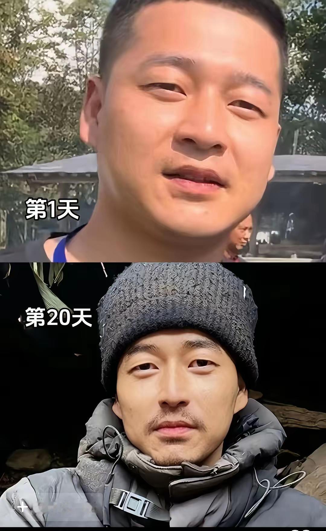 荒野求生揭穿减肥真相这位67号大哥，190斤进的荒野19天下来整整瘦了50斤