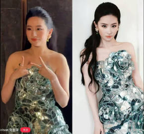 天仙刘亦菲的脸真的是没话说<br />但是这个对比图是否有点过分了<b...