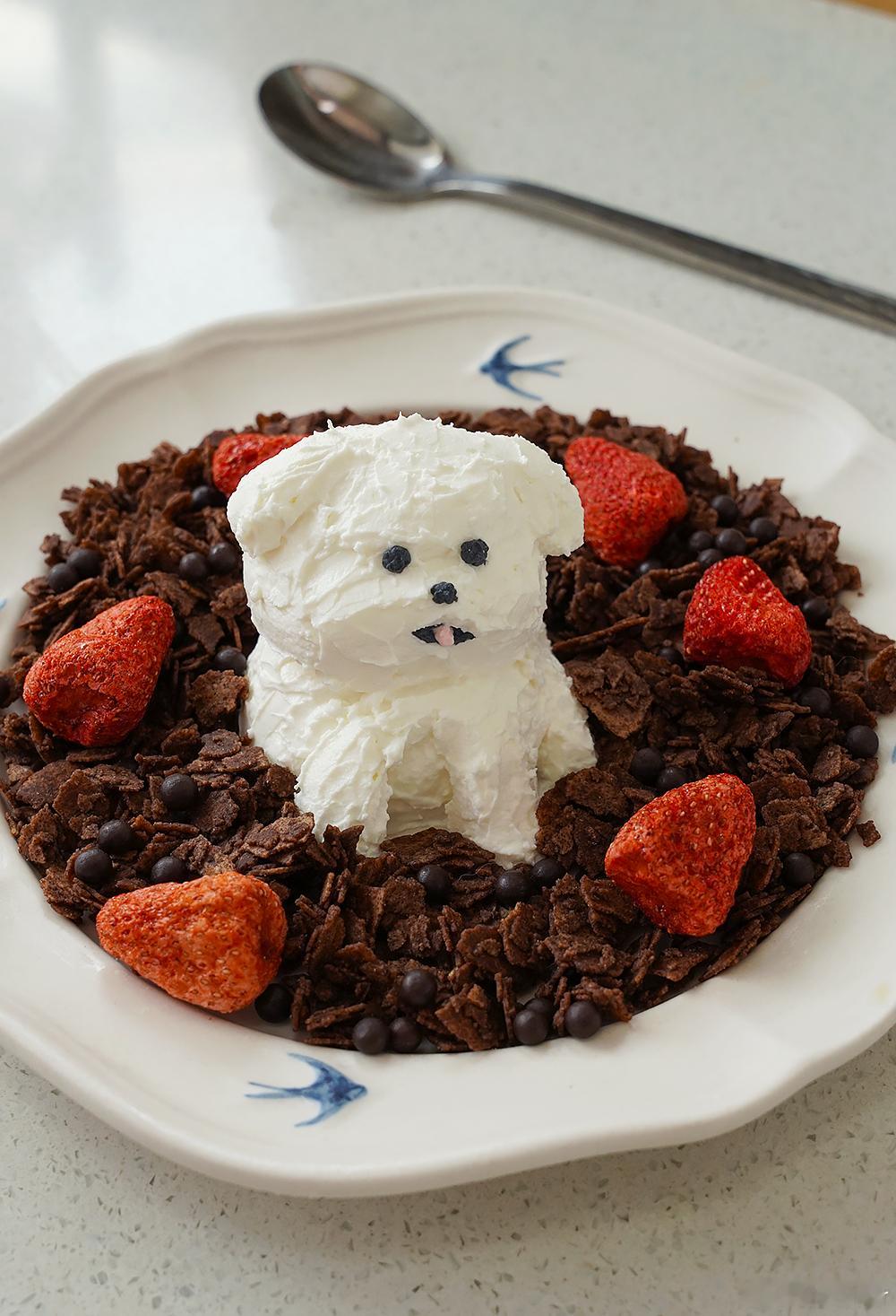 巧克力脆片酸奶小狗碗🐶🐶🐶🍫🍫🍫如何拥有有自己的🍫巧克力酸奶小狗