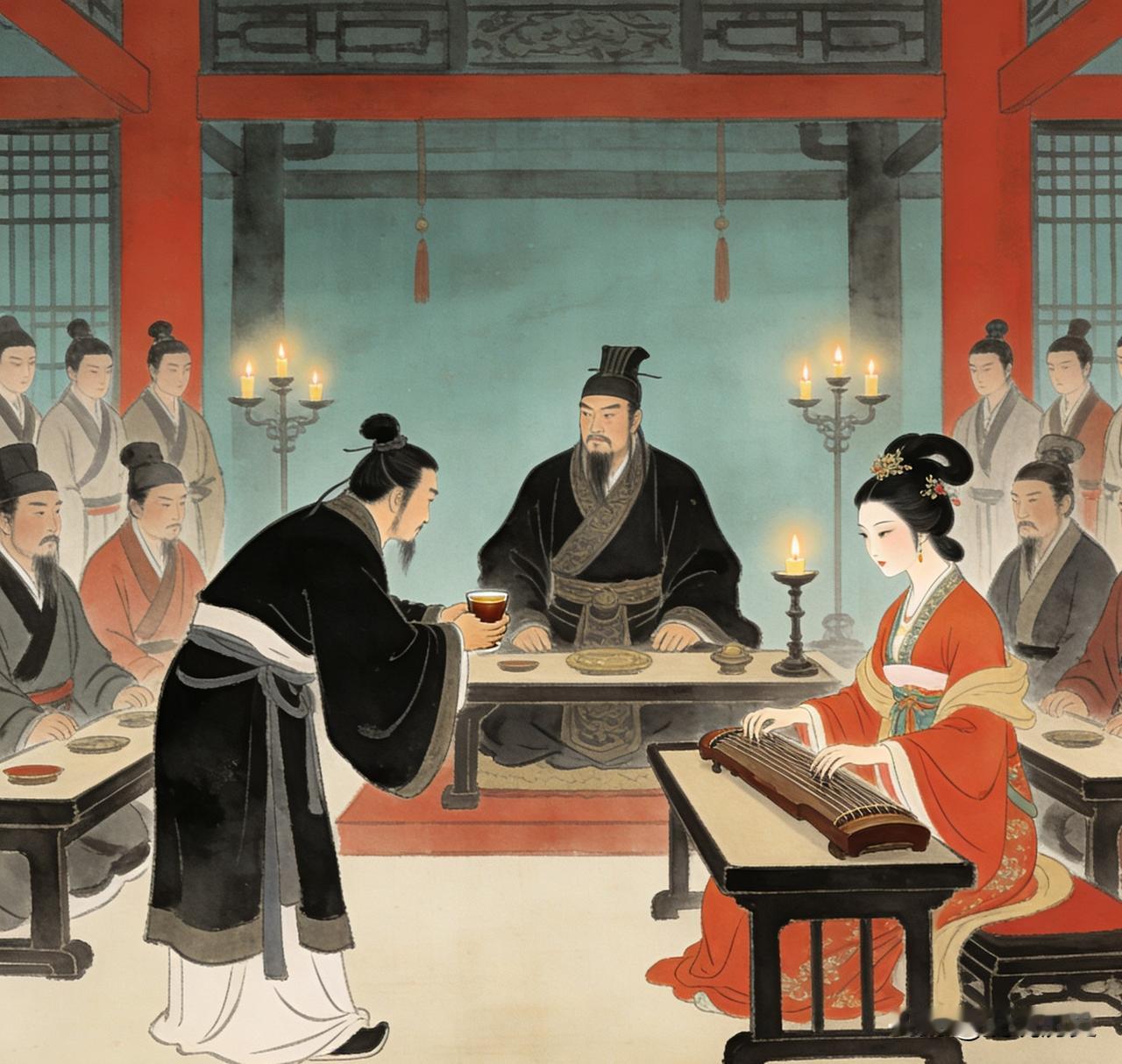 公元前199年，刘邦东巡路过赵国，住进了女婿张敖的王宫。酒宴上，张敖亲自捧酒伺候