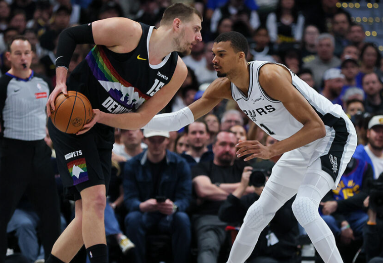 文班亚马有三样不如约基奇，第一个就是体能，约基奇可以保持场均44分钟，季后赛高强