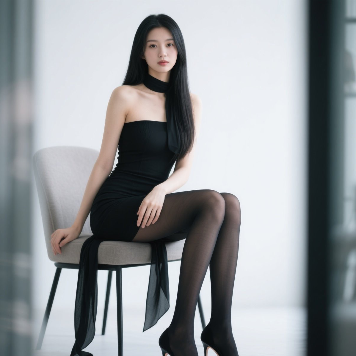 性感长腿的氛围美学今晚的暧昧刚刚好
