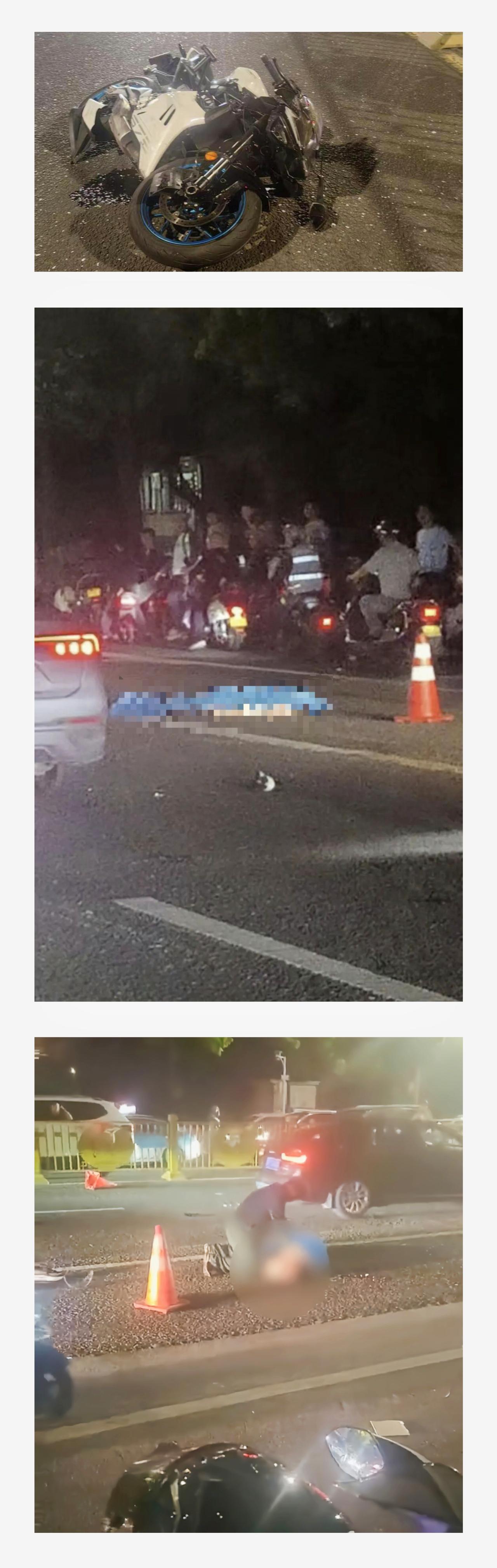 湖南岳阳，摩托飙车撞人，致路人2死1伤现场，这本可以避免的！被撞的三位，都是年近