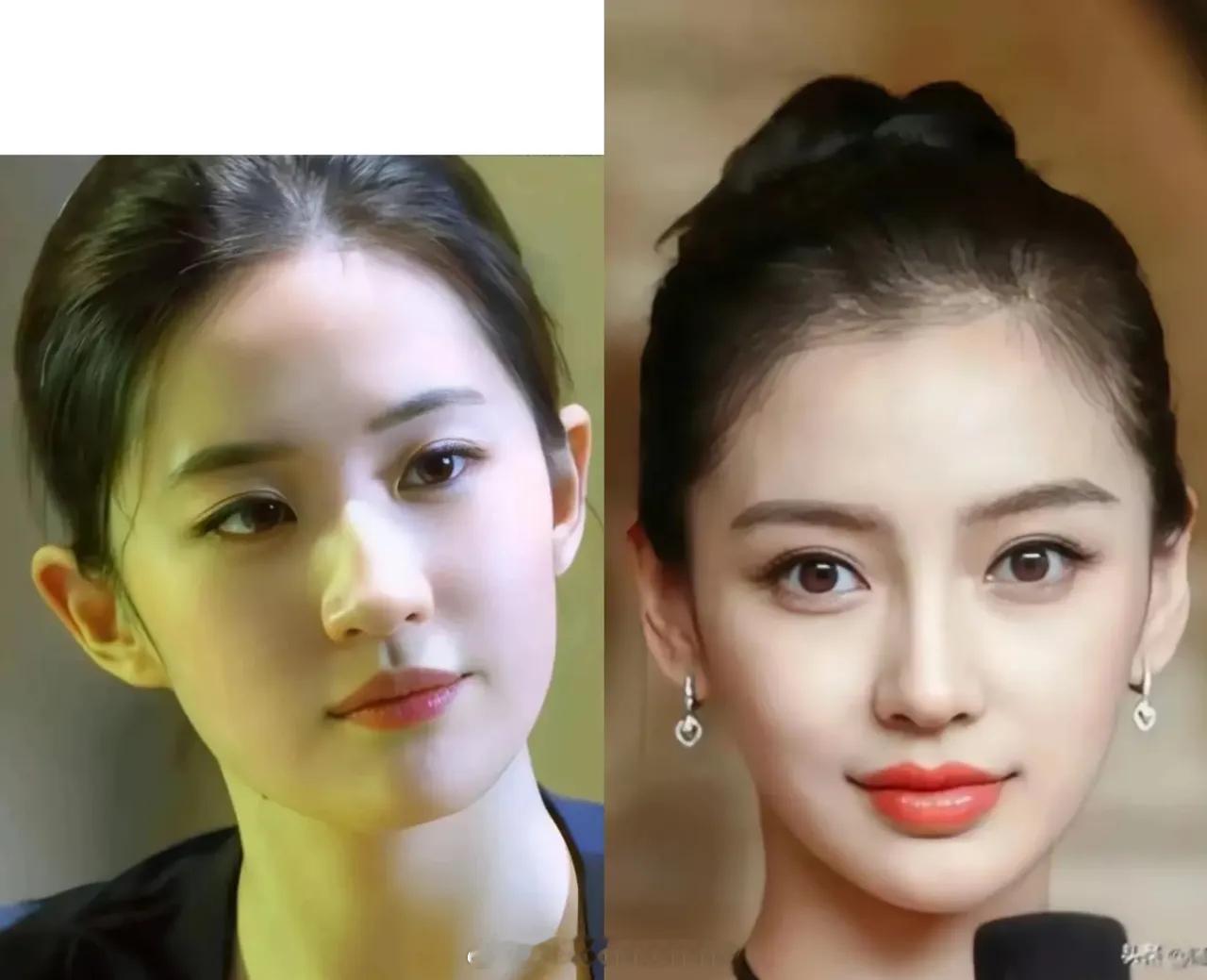明明杨颖的眼睛更大，嘴唇更丰满、鼻子更小巧，但是为啥大家会觉得刘亦菲比杨颖更美