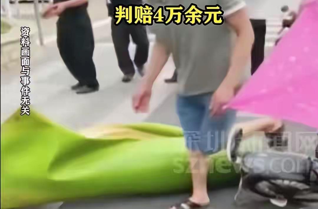 “是天灾还是人祸，”广东珠海，女子在小区内散步，被大王椰树落叶砸中背部，导致胸椎
