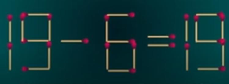 在这道火柴棒谜题中，“9-6=11”显然是个站不住脚的等式。现在来考考