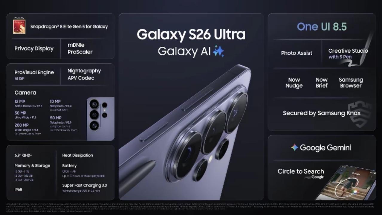 三星S26系列对比S25系列的提升：S26标准版（对比S25）1.电池