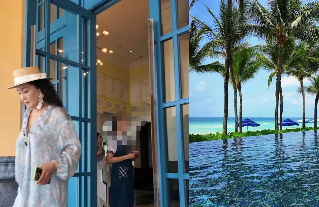 张兰在越南度假不省心！拿手机发声维护儿媳马筱梅……近日有网友，在越南富丽岛偶遇到