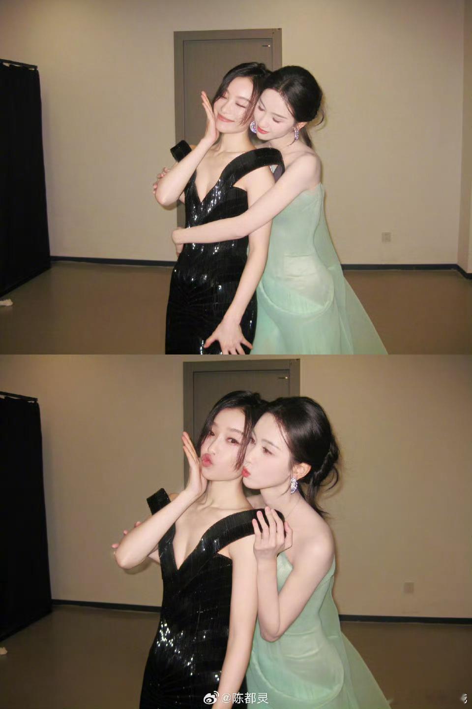 陈都灵星光大赏后台合照嘟嘟这是跟多少姐姐妹妹合影了啊！每张照片都感觉香喷喷的