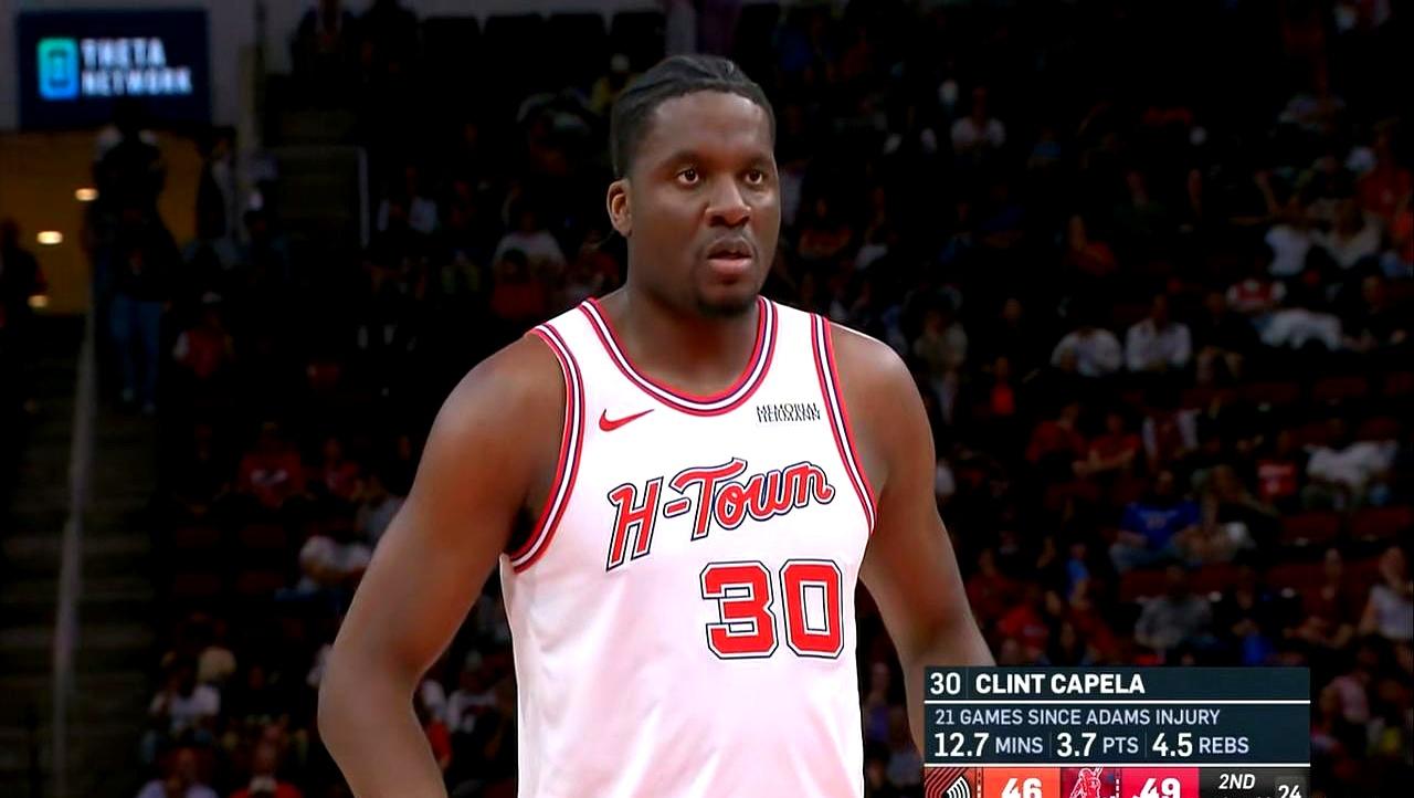 你敢信？34岁卡佩拉替补22分钟抢6个篮板，把开拓者内线薅得没脾气！一月亚当