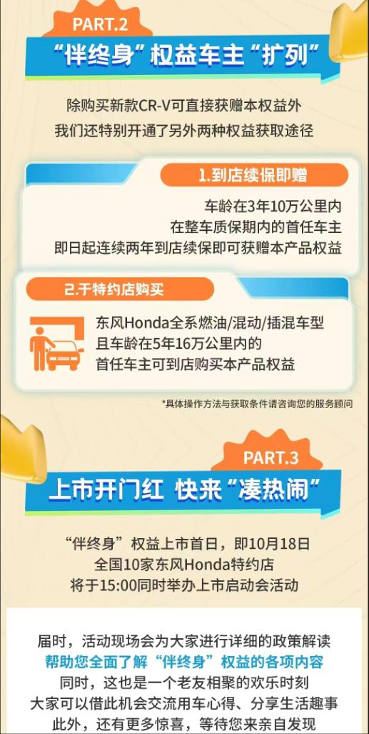 本田伴终身权益-动力总成终身质保，有没有必要买？10月18日以后，东风本田官