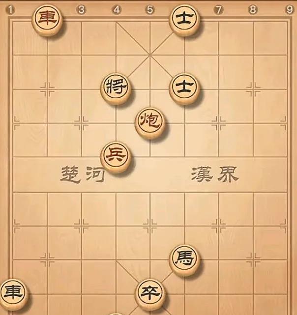 五步就可以绝杀的棋，太简单了吧！步步为营就行，都不要动太多的脑筋，黑方这脑袋，怎