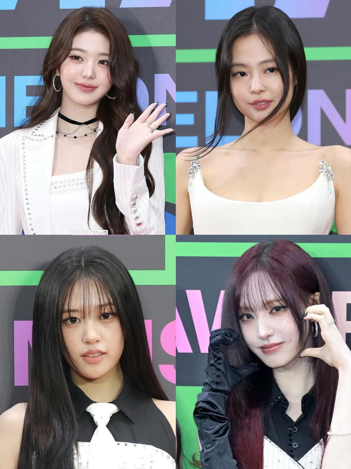 MMA红毯爱豆怼脸图。MMA红毯爱豆怼脸图 IVE 安宥真、张元英、金...