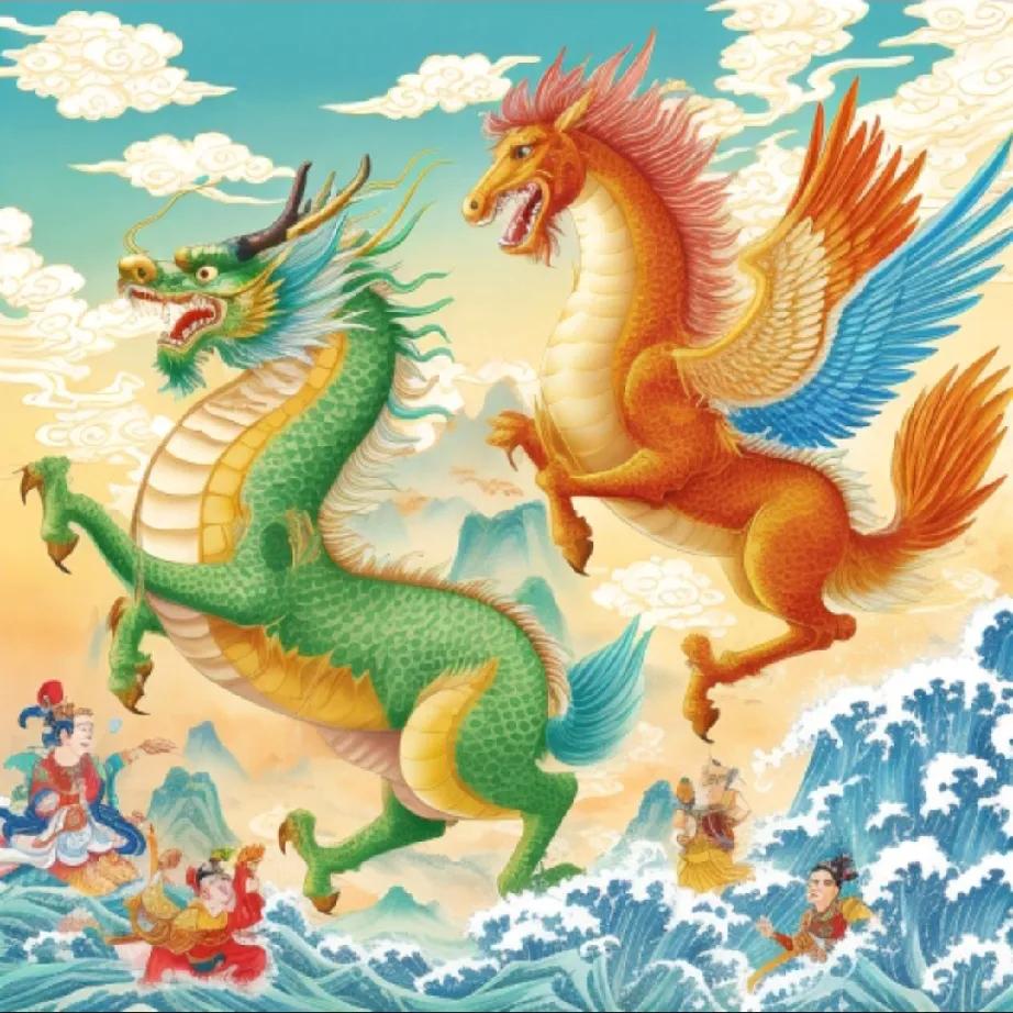 生肖龙与生肖马可以相伴相守，属于中等偏上的组合，自古便有“龙马精神”的美好寓意。