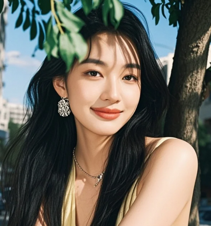 城市树下，她不是过客，是整部夏日电影的女主角