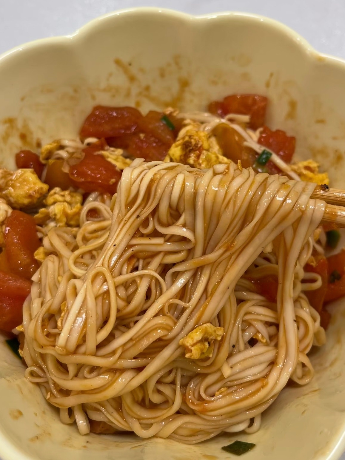 西红柿鸡蛋拌面🍜好久不吃又想吃😋一个人简单一餐😋​​​