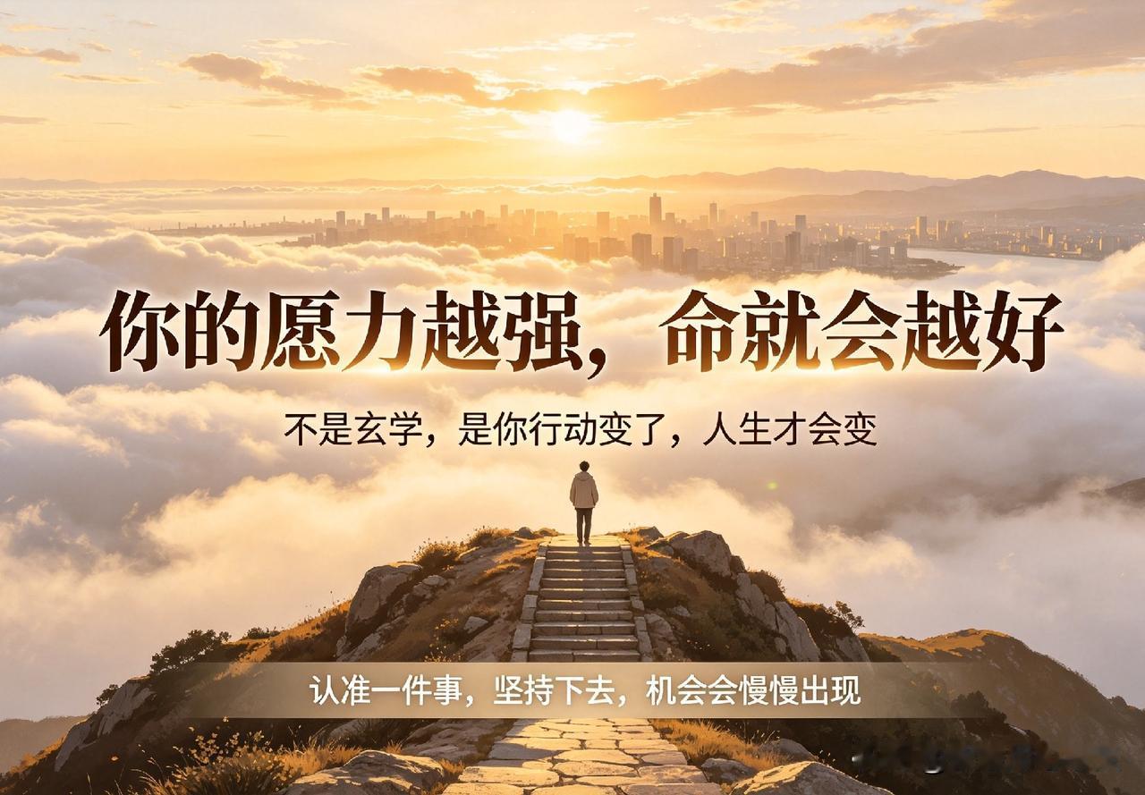 一个扎心真相：愿力足够强，日子才会慢慢变好很多人总盼着天降好运，等着命运主