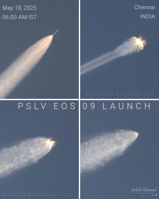 印度主力运载火箭PSLV-C61第三阶段飞行异常，EOS-09地球观测卫星发射失