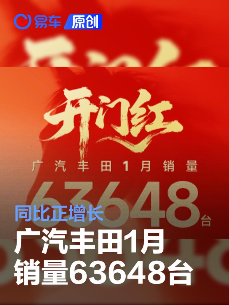 广汽丰田1月销量破6万 同比增长显韧性