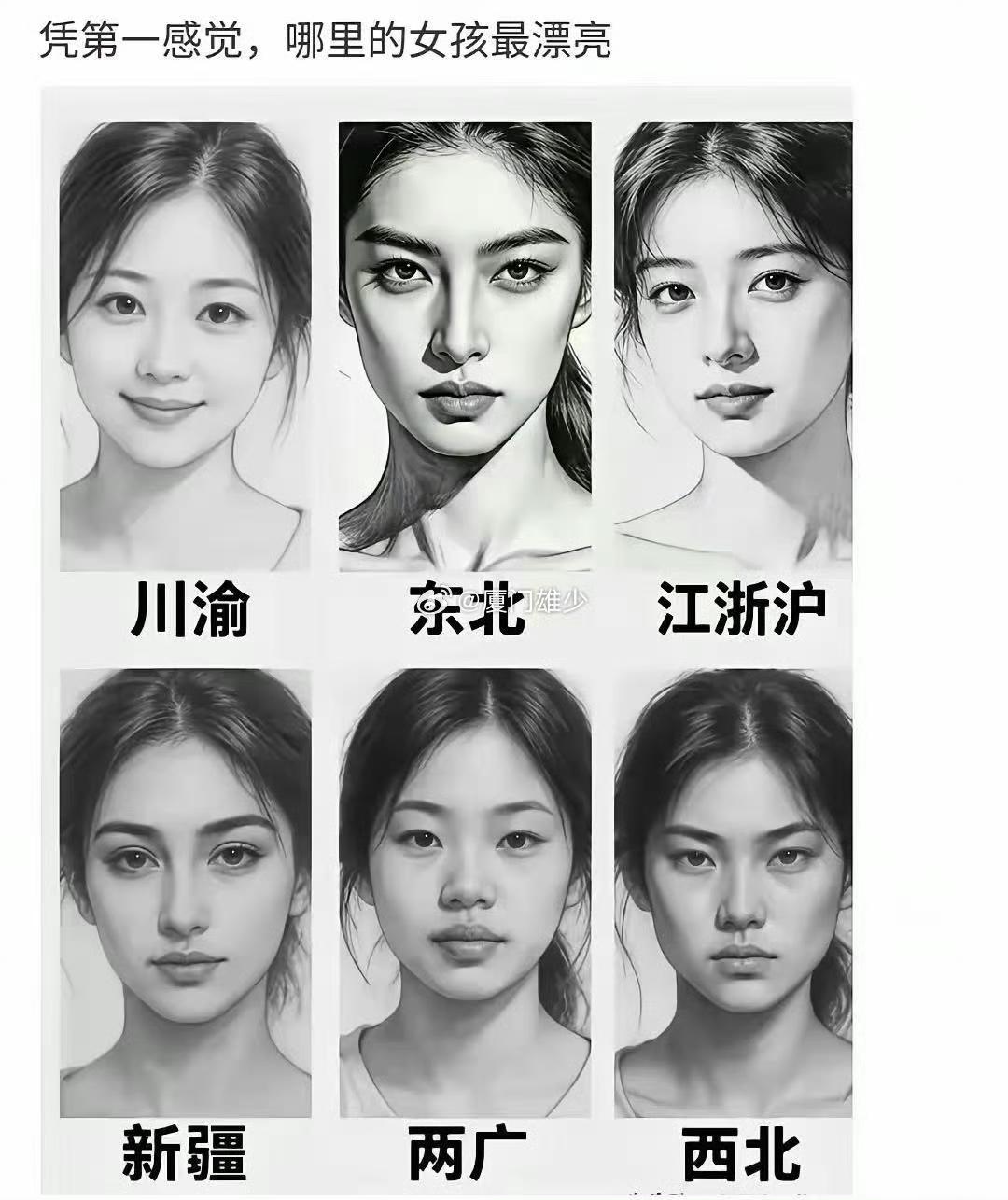 东北女生颜值全国第一，毫无争议。
