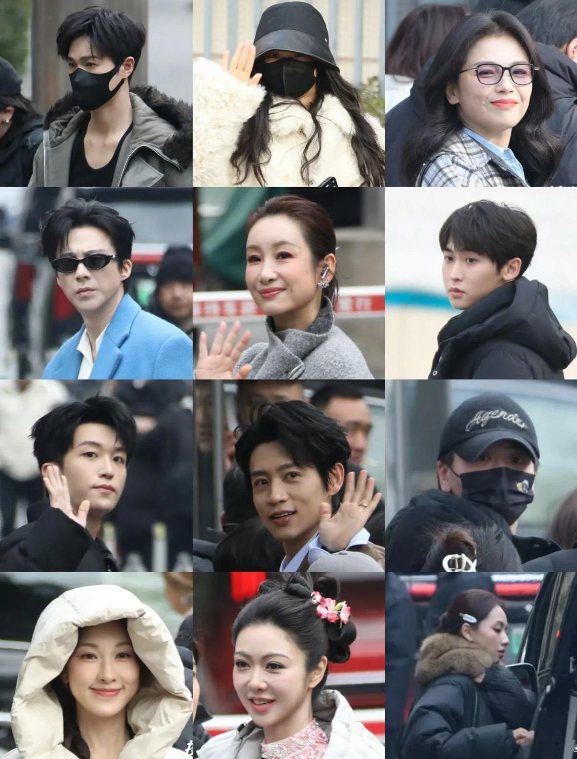 亮相马年春晚第二次联排的明星范丞丞、胡先煦、王安宇、毕雯珺、姜妍、白鹿、李昀锐、