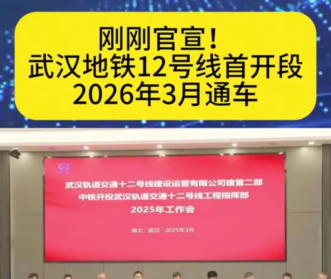 【武汉地铁12线首开：2026，一场城市交通的革命！】武汉地铁12号线最