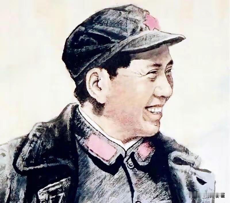 这幅毛主席画像格外传神，不仅形貌逼真、栩栩如生，更难得勾勒出伟人的风骨灵魂与崇高