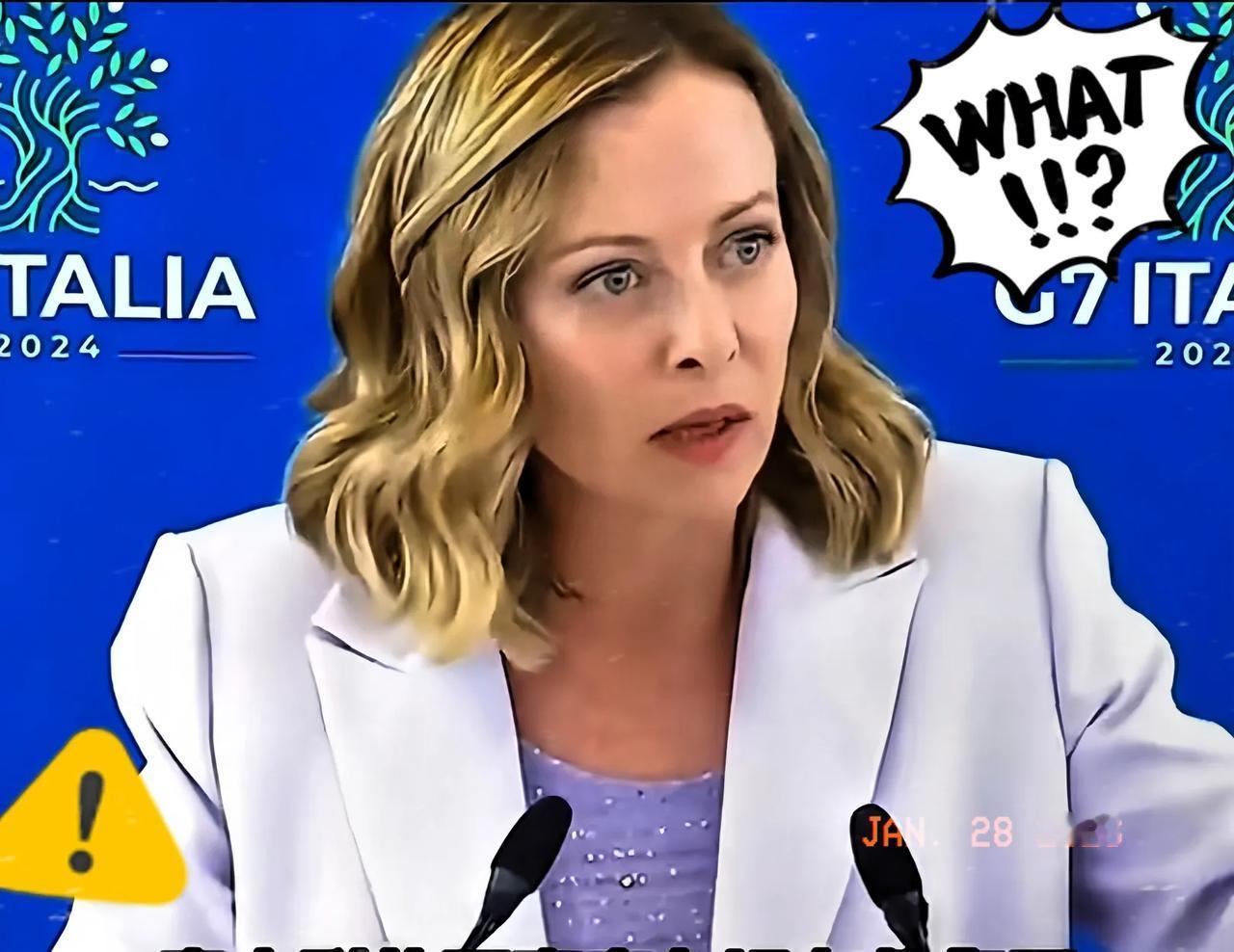 意大利女总理梅洛尼，当着全欧洲的面直接掀了桌子！这回意大利是彻底不装了，连最