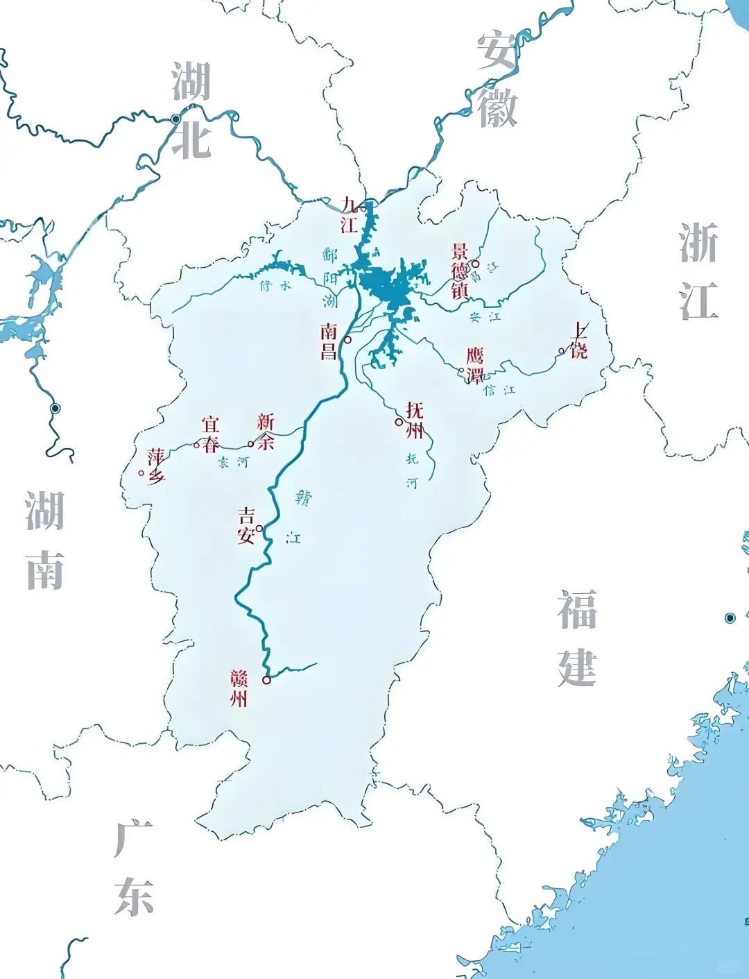 江西早期将九江定位为副中心并推动昌九一体化，主要是看中九江的沿江港口条件和昌